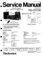 Technics - RSCH-700 - Service manual 